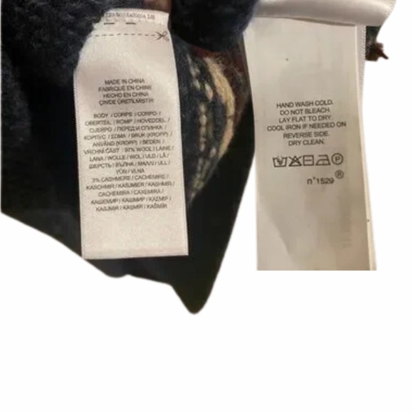 Polo Ralph Lauren Wool Cashmere Patterned Turtleneck Sweater - Picture 9 of 9